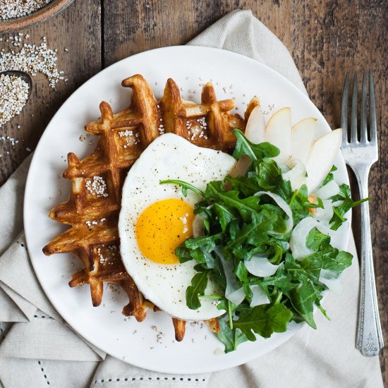 Gluten-free Savory Amaranth Waffles