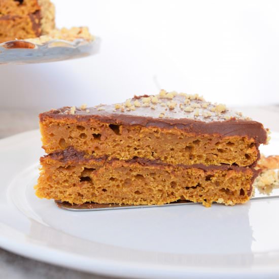 Chocolate Frosted Pumpkin Cake