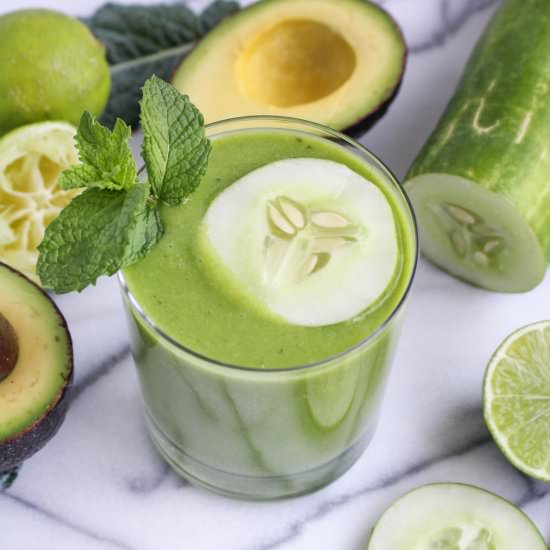 Cucumber Lime Avocado Smoothie