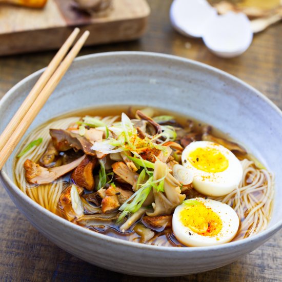 Mushroom Noodle with Porcini Soup