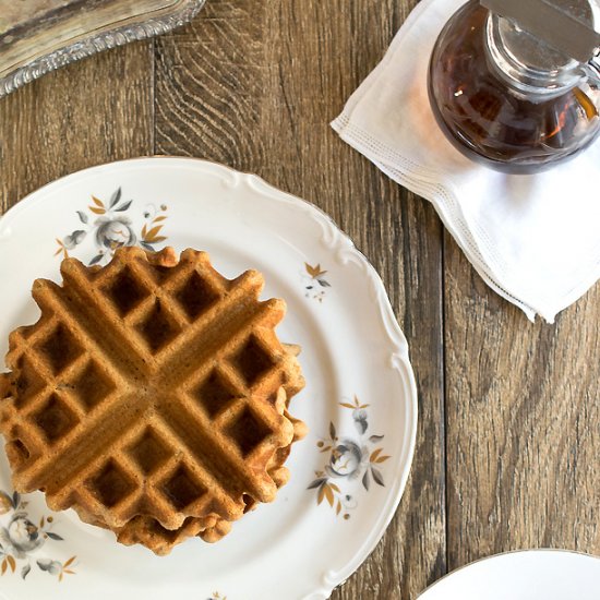 Vegan Gluten-Free Chai-Spiced Teff Waffles