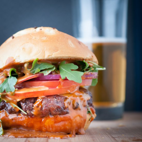 Smoked Burgers with Balsamic Glaze