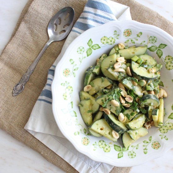 Cucumber Salad with Peanuts & Lime