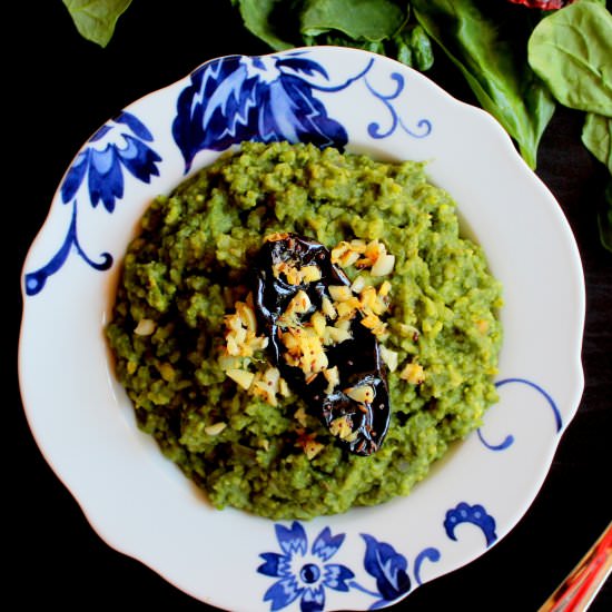 Palak Kichdi | Spinach Rice