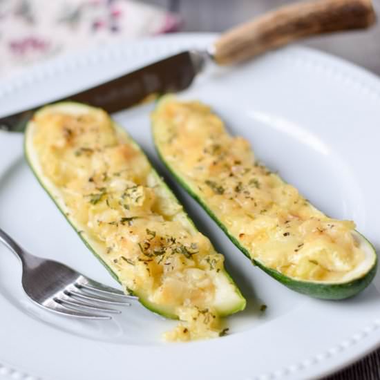 Gouda Stuffed Zucchinis