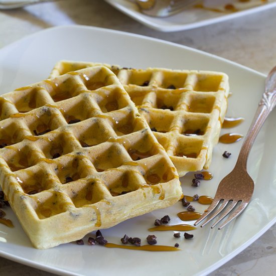 5 Ingredient Chocolate Chip Waffles