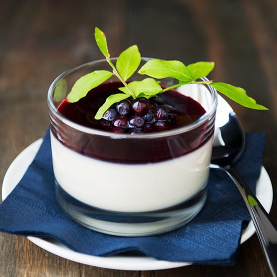 Huckleberry Panna Cotta