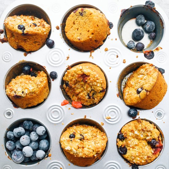 Turmeric berry muffins