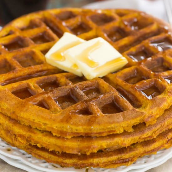 Pumpkin Spice Waffles