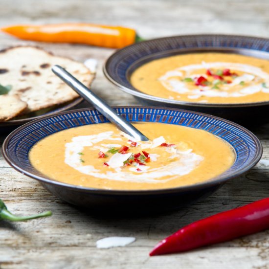 Thai pumpkin coconut soup