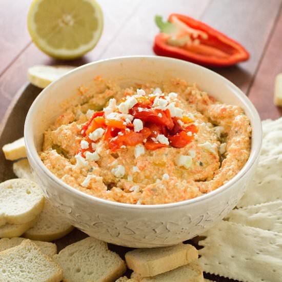 Roasted Red Pepper-Feta Cheese Dip