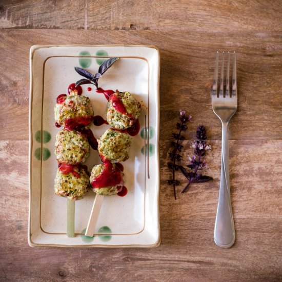 Spinach Basil Chicken Meatballs