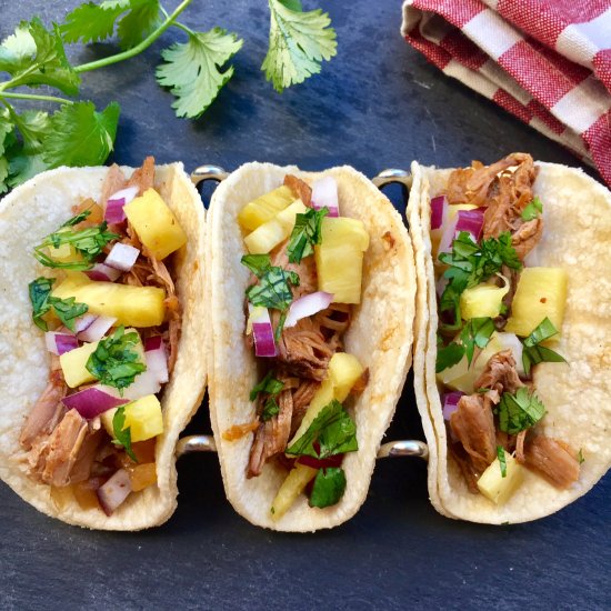 Slow Cooker Pork Tacos Al Pastor