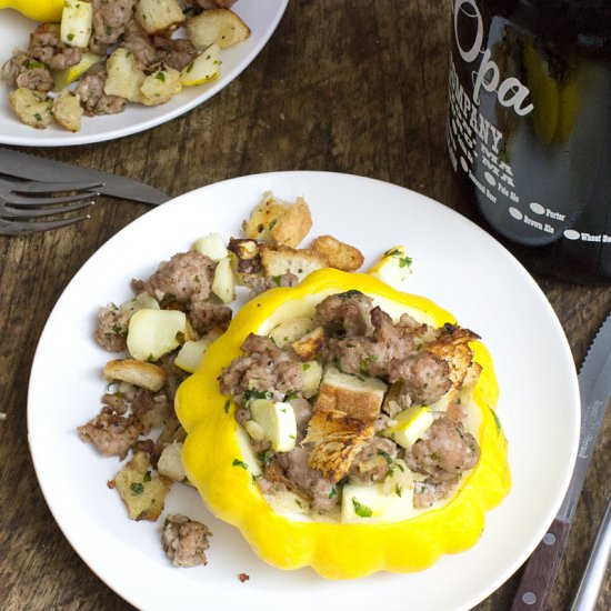 Stuffed Pattypan Squash