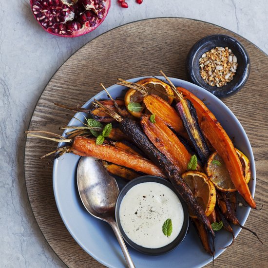 Harissa roasted carrots