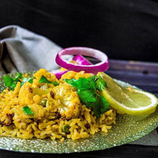 Roasted Cauliflower Pilaf