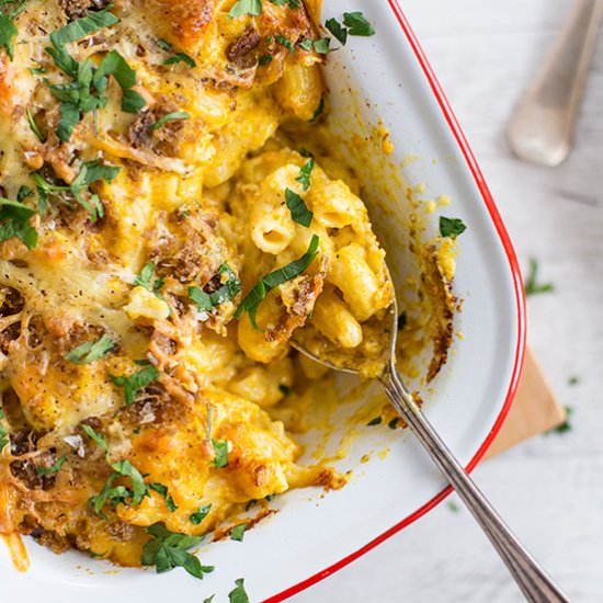 Pumpkin Cauliflower Mac & Cheese