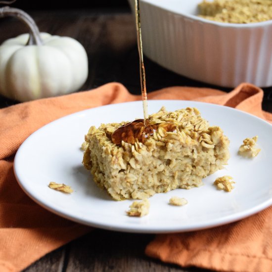 Pumpkin Spice Baked Oatmeal