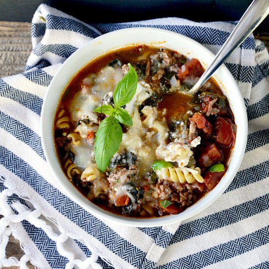 Lightened-Up Lasagna Soup