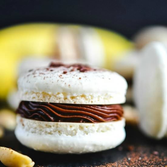 Peanut Butter Banana Macarons