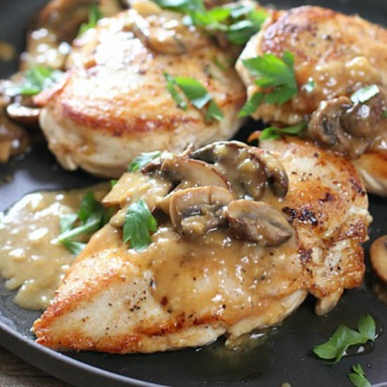 Easy Chicken with  Mushroom Sauce