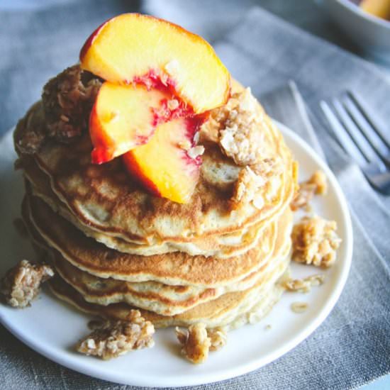 Banana Peach Pancakes