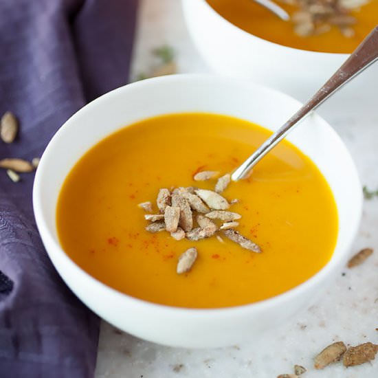 Spiced Pumpkin and Carrot Soup