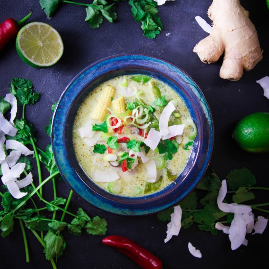 Vegetarian Tom Kha Soup