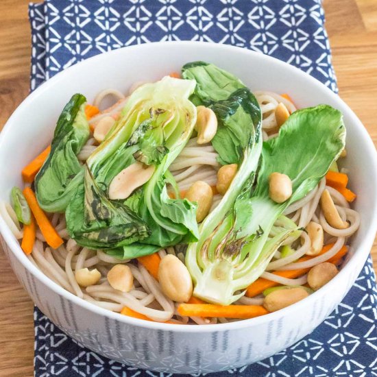 Peanut Soba Noodles with Bok Choy