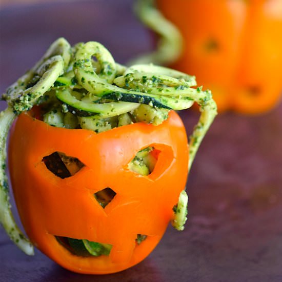 Zoodles with Pumpkin Kale Pesto