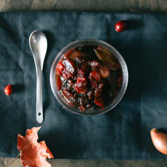 Sour Cherry Cranberry Sauce