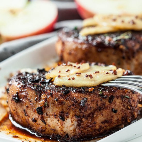 Saucy Maple Apple Pork Chops