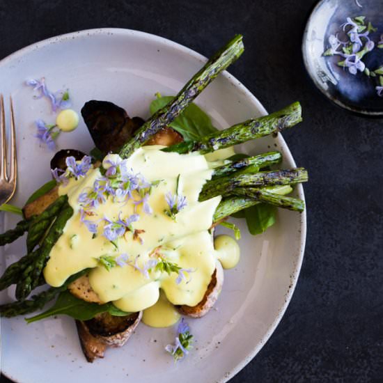 Vegan Spring Asparagus Benedict