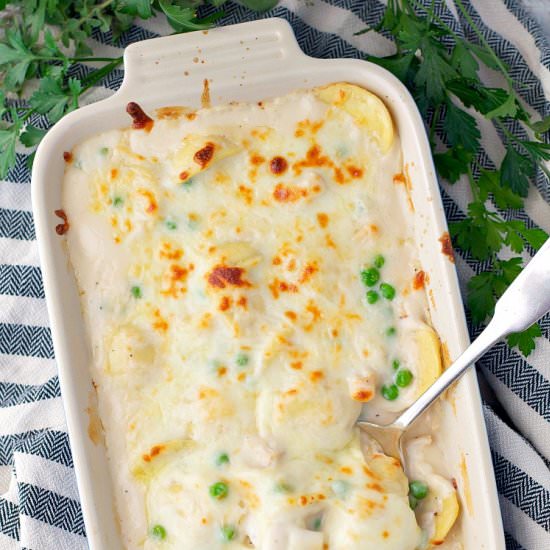 Dump and Bake Alfredo Ravioli