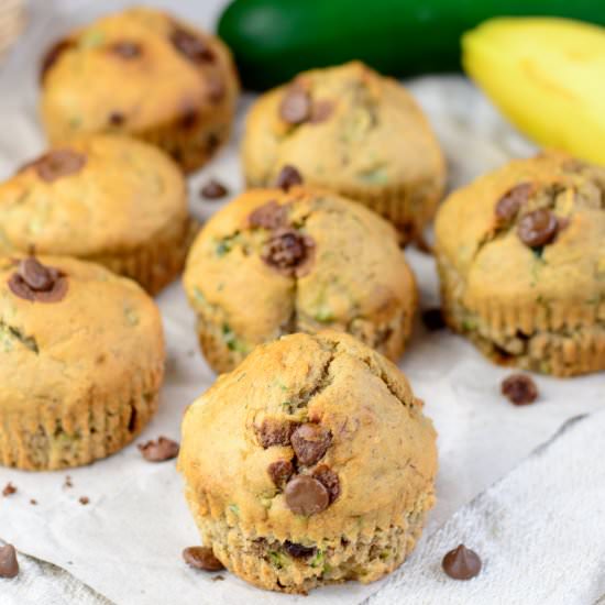 Zucchini banana muffins