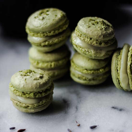 Lavender Green Tea Macarons