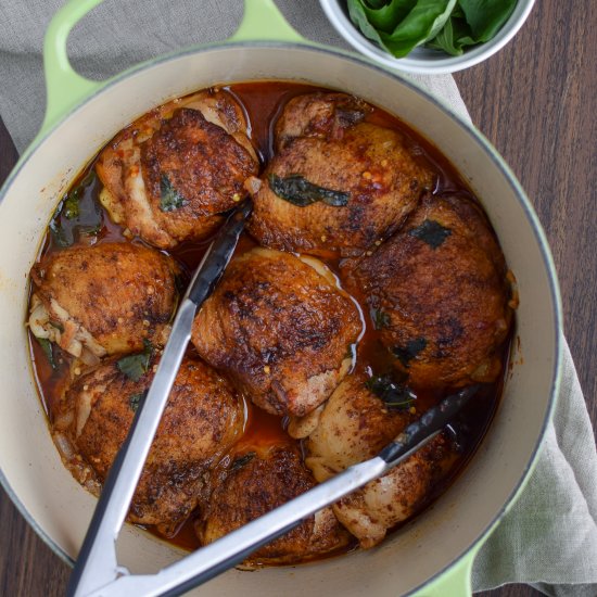 Hot Basil Coconut Braised Chicken