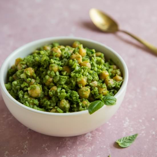 Cauliflower Rice with Pesto