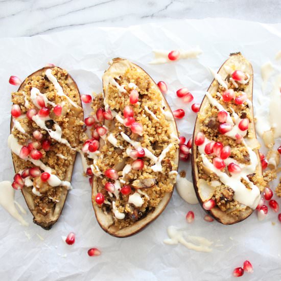 Quinoa Stuffed Eggplant