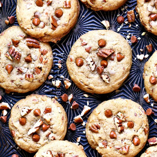 Cinnamon Chip Pecan Cookies