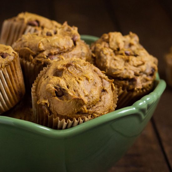 Pumpkin Chocolate Chip Muffins