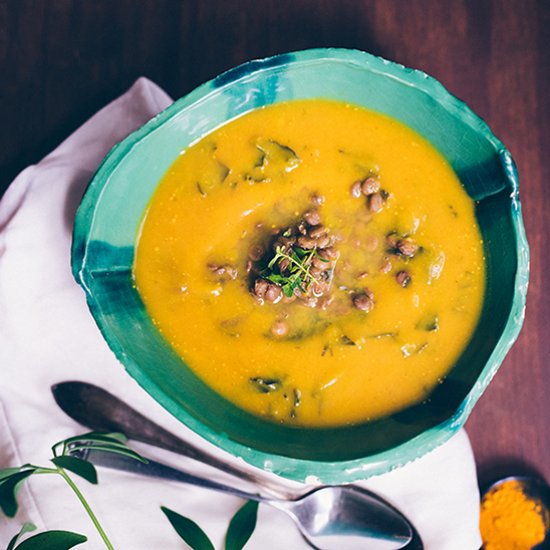 Turmeric Butternut Soup w/ Lentils