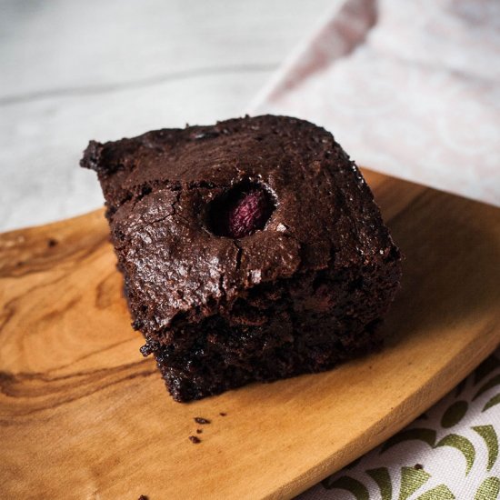 Gooey Raspberry & Chocolate Brownie