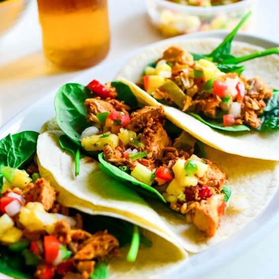 Salmon Tacos with Pineapple Salsa