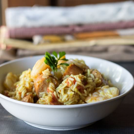 One Pot Seafood Jambalaya