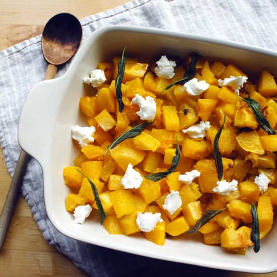 Roasted Butternut Squash with Sage