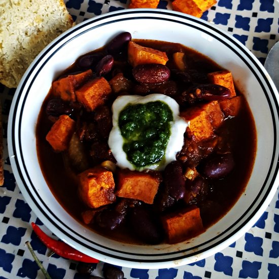 Sweet Potato Black Bean Chili