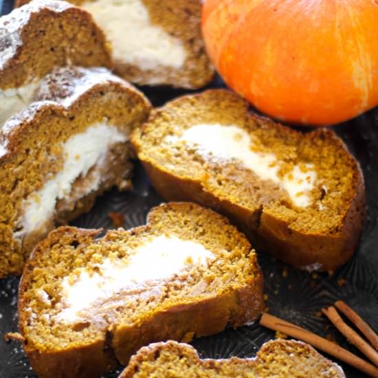 Pumpkin Bread with Cream Cheese