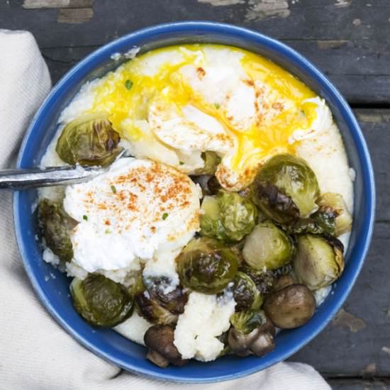 Vegetable Cheesy Grit Bowl