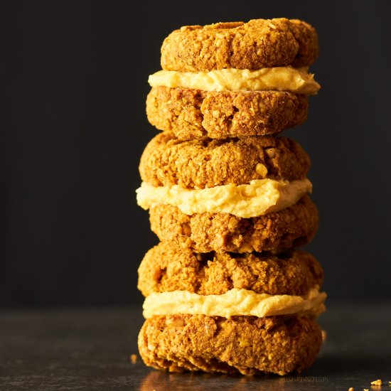 Peanut Pumpkin Yo-Yo Cookies